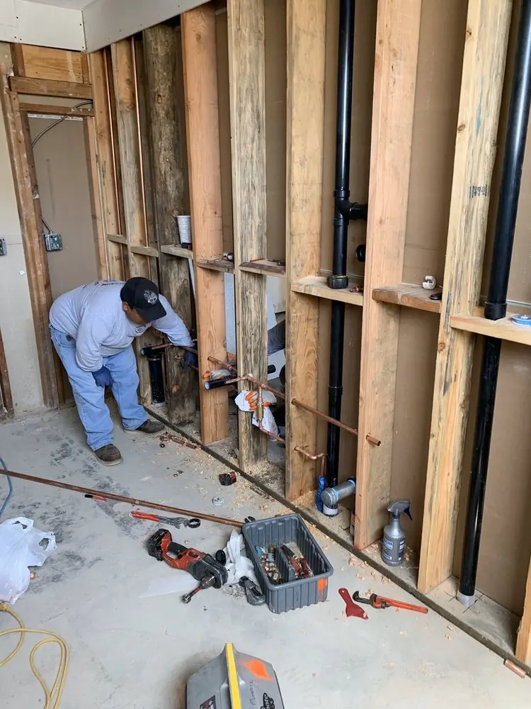 Commercial rough-in plumbing for Water Heater Replacement in London Park Apartments